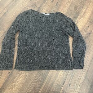 Eight Eight Eight XL Black Knit Sweater Dark Feminine Cozy Glam Subtle Spark